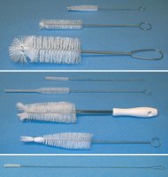 Laboratory brushes Narrow tube, L 12&#160;in., brush size diam. × L 1/2&#160;in. × 3&#160;in.
