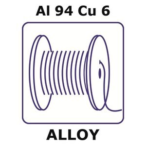 Aluminium alloy 2319 wire, Al 94%/Cu 6%, 1.2&#160;mm diameter, length 50 m