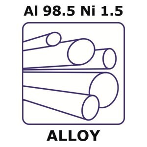 Aluminum-nickel alloy, Al98.5Ni1.5 200mm rod, 8mm diameter