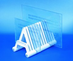 Scienceware&#174; electrophoresis plate rack, polypropylene smooth polypropylene material cushions glass edges to reduce chipping and cracking