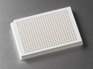 Corning&#174; 384 well microplate, low flange white polystyrene, square, non-sterile, lid: no, pack of 50