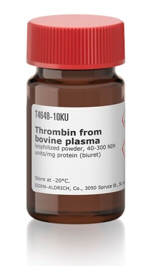 Thrombin from bovine plasma lyophilized powder, 40-300&#160;NIH units/mg protein (biuret)