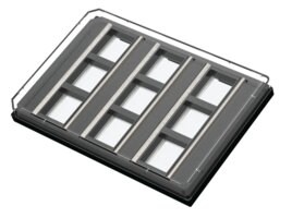 Grace Bio-Labs ProPlate&#174; microarray system tray set size 3&#160;wells, with stainless steel spring clips