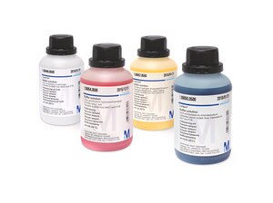 Buffer solution (boric acid/potassium chloride/sodium hydroxide) colour coded: blue, traceable to NIST and PTB pH 10.00 (25&#176;C) Certipur&#174;