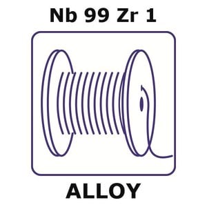 Niobium-zirconium alloy, Nb99Zr1 5m wire, 0.25mm diameter, as drawn