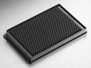 Corning&#174; 384 well microplate, low volume black polystyrene, flat bottom, non-sterile, lid: no, pack of 10