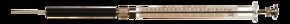 Hamilton&#174; syringe, 7000 series, knurled hub 7105, volume 5&#160;&#956;L, needle size 24 ga (blunt tip), needle L 70&#160;mm (2.75&#160;in.)
