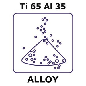 Titanium-aluminum alloy, Ti65Al35 powder, 75micron max. particle size, alloy pre-cursor, 100g