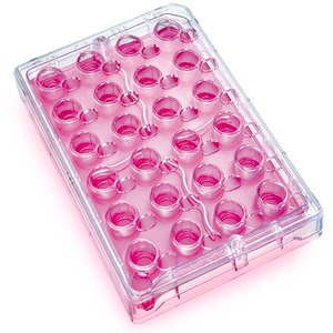 Millicell-24 Cell Culture Insert Plate, polyethylene terephthalate, 1.0 &#181;m Polyethylene terephthalate, 1.0 &#956;m pore size, sterile, 24-well cell culture plate, single-well feeder tray, 24-well receiver tray and lid
