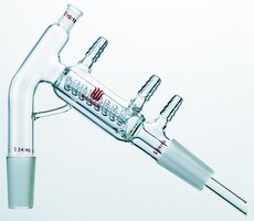 Synthware&#8482; short path distillation head for volatile solvents joint: ST/NS 24/40, thermometer joint: ST/NS 10/18, immersion depth 50&#160;mm