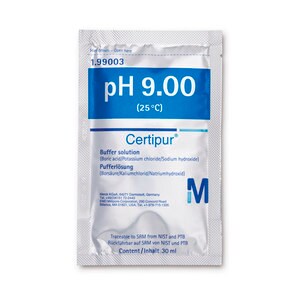 Buffer solution (boric acid/potassium chloride/sodium hydroxide solution), traceable to SRM from NIST and PTB pH 9.00 (25&#176;C) Certipur&#174;