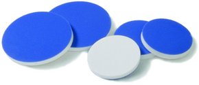 Septa, Blue PTFE/white silicone, pkg/100 blue PTFE/white silicone, diam. × thickness 18&#160;mm × 0.060&#160;in., for use with 22&nbsp;mL vial
