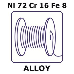 Inconel&#174; alloy 600 - heat resisting alloy, Ni72Cr16Fe8 20m wire, 0.60mm diameter, hard