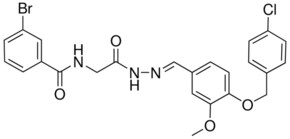 3-BROMO-N-[2-((2E)-2-{4-[(4-CHLOROBENZYL)OXY]-3-METHOXYBENZYLIDENE}HYDRAZINO)-2-OXOETHYL]BENZAMIDE AldrichCPR