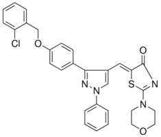 (5Z)-5-[(3-{4-[(2-CHLOROBENZYL)OXY]PHENYL}-1-PHENYL-1H-PYRAZOL-4-YL)METHYLENE]-2-(4-MORPHOLINYL)-1,3-THIAZOL-4(5H)-ONE AldrichCPR