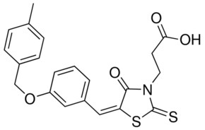 3-((5E)-5-{3-[(4-METHYLBENZYL)OXY]BENZYLIDENE}-4-OXO-2-THIOXO-1,3-THIAZOLIDIN-3-YL)PROPANOIC ACID AldrichCPR