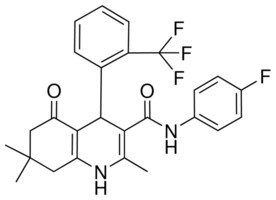 N-(4-FLUOROPHENYL)-2,7,7-TRIMETHYL-5-OXO-4-[2-(TRIFLUOROMETHYL)PHENYL]-1,4,5,6,7,8-HEXAHYDRO-3-QUINOLINECARBOXAMIDE AldrichCPR