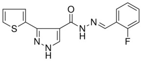 3-THIOPHEN-2-YL-1H-PYRAZOLE-4-CARBOXYLIC ACID (2-FLUORO-BENZYLIDENE)-HYDRAZIDE AldrichCPR