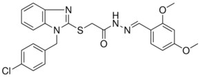 2-{[1-(4-CHLOROBENZYL)-1H-BENZIMIDAZOL-2-YL]SULFANYL}-N'-[(E)-(2,4-DIMETHOXYPHENYL)METHYLIDENE]ACETOHYDRAZIDE AldrichCPR