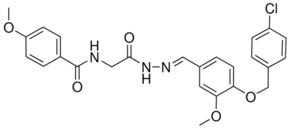 N-[2-((2E)-2-{4-[(4-CHLOROBENZYL)OXY]-3-METHOXYBENZYLIDENE}HYDRAZINO)-2-OXOETHYL]-4-METHOXYBENZAMIDE AldrichCPR