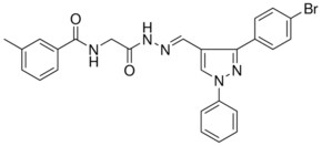 N-[2-((2E)-2-{[3-(4-BROMOPHENYL)-1-PHENYL-1H-PYRAZOL-4-YL]METHYLENE}HYDRAZINO)-2-OXOETHYL]-3-METHYLBENZAMIDE AldrichCPR