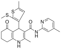 2-METHYL-4-[5-METHYL-2-(METHYLSULFANYL)-3-THIENYL]-N-(4-METHYL-2-PYRIDINYL)-5-OXO-1,4,5,6,7,8-HEXAHYDRO-3-QUINOLINECARBOXAMIDE AldrichCPR