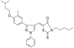 (5Z)-5-({3-[4-(ISOPENTYLOXY)-3-METHYLPHENYL]-1-PHENYL-1H-PYRAZOL-4-YL}METHYLENE)-3-PENTYL-2-THIOXO-1,3-THIAZOLIDIN-4-ONE AldrichCPR