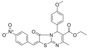 ETHYL (2E)-5-(4-METHOXYPHENYL)-7-METHYL-2-(4-NITROBENZYLIDENE)-3-OXO-2,3-DIHYDRO-5H-[1,3]THIAZOLO[3,2-A]PYRIMIDINE-6-CARBOXYLATE AldrichCPR