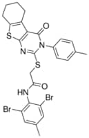 N-(2,6-DIBROMO-4-METHYLPHENYL)-2-{[3-(4-METHYLPHENYL)-4-OXO-3,4,5,6,7,8-HEXAHYDRO[1]BENZOTHIENO[2,3-D]PYRIMIDIN-2-YL]SULFANYL}ACETAMIDE AldrichCPR