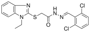 N'-[(E)-(2,6-DICHLOROPHENYL)METHYLIDENE]-2-[(1-ETHYL-1H-BENZIMIDAZOL-2-YL)SULFANYL]ACETOHYDRAZIDE AldrichCPR