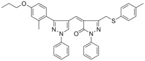 (4Z)-5-{[(4-METHYLPHENYL)SULFANYL]METHYL}-4-{[3-(2-METHYL-4-PROPOXYPHENYL)-1-PHENYL-1H-PYRAZOL-4-YL]METHYLENE}-2-PHENYL-2,4-DIHYDRO-3H-PYRAZOL-3-ONE AldrichCPR