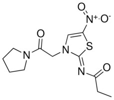 N-((2Z)-5-nitro-3-[2-oxo-2-(1-pyrrolidinyl)ethyl]-1,3-thiazol-2(3H)-ylidene)propanamide AldrichCPR