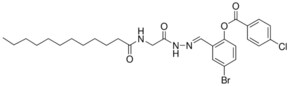 4-BROMO-2-(2-((DODECANOYLAMINO)ACETYL)CARBOHYDRAZONOYL)PHENYL 4-CHLOROBENZOATE AldrichCPR