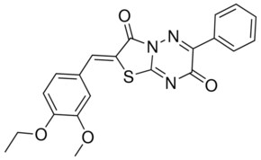 (2Z)-2-(4-ETHOXY-3-METHOXYBENZYLIDENE)-6-PHENYL-7H-[1,3]THIAZOLO[3,2-B][1,2,4]TRIAZINE-3,7(2H)-DIONE AldrichCPR