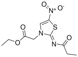 ethyl ((2Z)-5-nitro-2-[(Z)-propanoylimino]-1,3-thiazol-3(2H)-yl)acetate AldrichCPR