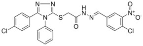 N'-[(E)-(4-CHLORO-3-NITROPHENYL)METHYLIDENE]-2-{[5-(4-CHLOROPHENYL)-4-PHENYL-4H-1,2,4-TRIAZOL-3-YL]SULFANYL}ACETOHYDRAZIDE AldrichCPR