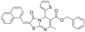 BENZYL (2E)-7-METHYL-2-(1-NAPHTHYLMETHYLENE)-3-OXO-5-(2-THIENYL)-2,3-DIHYDRO-5H-[1,3]THIAZOLO[3,2-A]PYRIMIDINE-6-CARBOXYLATE AldrichCPR