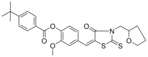 2-METHOXY-4-{(E)-[4-OXO-3-(TETRAHYDRO-2-FURANYLMETHYL)-2-THIOXO-1,3-THIAZOLIDIN-5-YLIDENE]METHYL}PHENYL 4-TERT-BUTYLBENZOATE AldrichCPR
