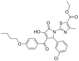 ETHYL 2-[3-(4-BUTOXYBENZOYL)-2-(3-CHLOROPHENYL)-4-HYDROXY-5-OXO-2,5-DIHYDRO-1H-PYRROL-1-YL]-4-METHYL-1,3-THIAZOLE-5-CARBOXYLATE AldrichCPR