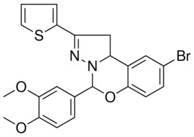 9-BROMO-5-(3,4-DIMETHOXYPHENYL)-2-(2-THIENYL)-1,10B-DIHYDROPYRAZOLO[1,5-C][1,3]BENZOXAZINE AldrichCPR