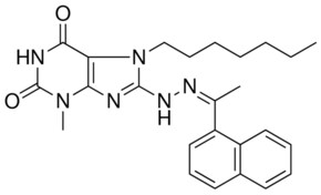 7-HEPTYL-3-METHYL-8-{(2Z)-2-[1-(1-NAPHTHYL)ETHYLIDENE]HYDRAZINO}-3,7-DIHYDRO-1H-PURINE-2,6-DIONE AldrichCPR