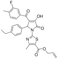ALLYL 2-[2-(4-ETHYLPHENYL)-3-(3-FLUORO-4-METHYLBENZOYL)-4-HYDROXY-5-OXO-2,5-DIHYDRO-1H-PYRROL-1-YL]-4-METHYL-1,3-THIAZOLE-5-CARBOXYLATE AldrichCPR
