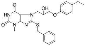 8-BENZYLSULFANYL-7-(3-(4-ET-PHENOXY)-2-HO-PR)-3-ME-3,7-DIHYDRO-PURINE-2,6-DIONE AldrichCPR