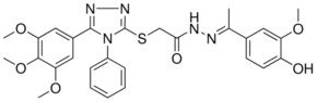 N'-[(E)-1-(4-HYDROXY-3-METHOXYPHENYL)ETHYLIDENE]-2-{[4-PHENYL-5-(3,4,5-TRIMETHOXYPHENYL)-4H-1,2,4-TRIAZOL-3-YL]SULFANYL}ACETOHYDRAZIDE AldrichCPR