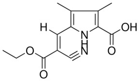5-(2-CYANO-3-ETHOXY-3-OXO-1-PROPENYL)-3,4-DIMETHYL-1H-PYRROLE-2-CARBOXYLIC ACID AldrichCPR