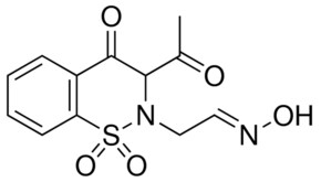 (1E)-(3-acetyl-1,1-dioxido-4-oxo-3,4-dihydro-2H-1,2-benzothiazin-2-yl)ethanal oxime AldrichCPR