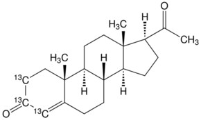 Progesterone-2,3,4-13C3 99 atom % 13C, 98% (CP)