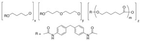 Poly[4,4&#8242;-methylenebis(phenyl isocyanate)-alt-1,4-butanediol/di(propylene glycol)/polycaprolactone] pellets, MDI-polyester/polyether polyurethane.