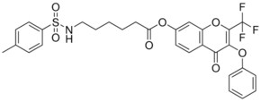 4-OXO-3-PHENOXY-2-(TRIFLUOROMETHYL)-4H-CHROMEN-7-YL 6-{[(4-METHYLPHENYL)SULFONYL]AMINO}HEXANOATE AldrichCPR