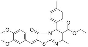 ETHYL (2E)-2-(3,4-DIMETHOXYBENZYLIDENE)-7-METHYL-5-(4-METHYLPHENYL)-3-OXO-2,3-DIHYDRO-5H-[1,3]THIAZOLO[3,2-A]PYRIMIDINE-6-CARBOXYLATE AldrichCPR